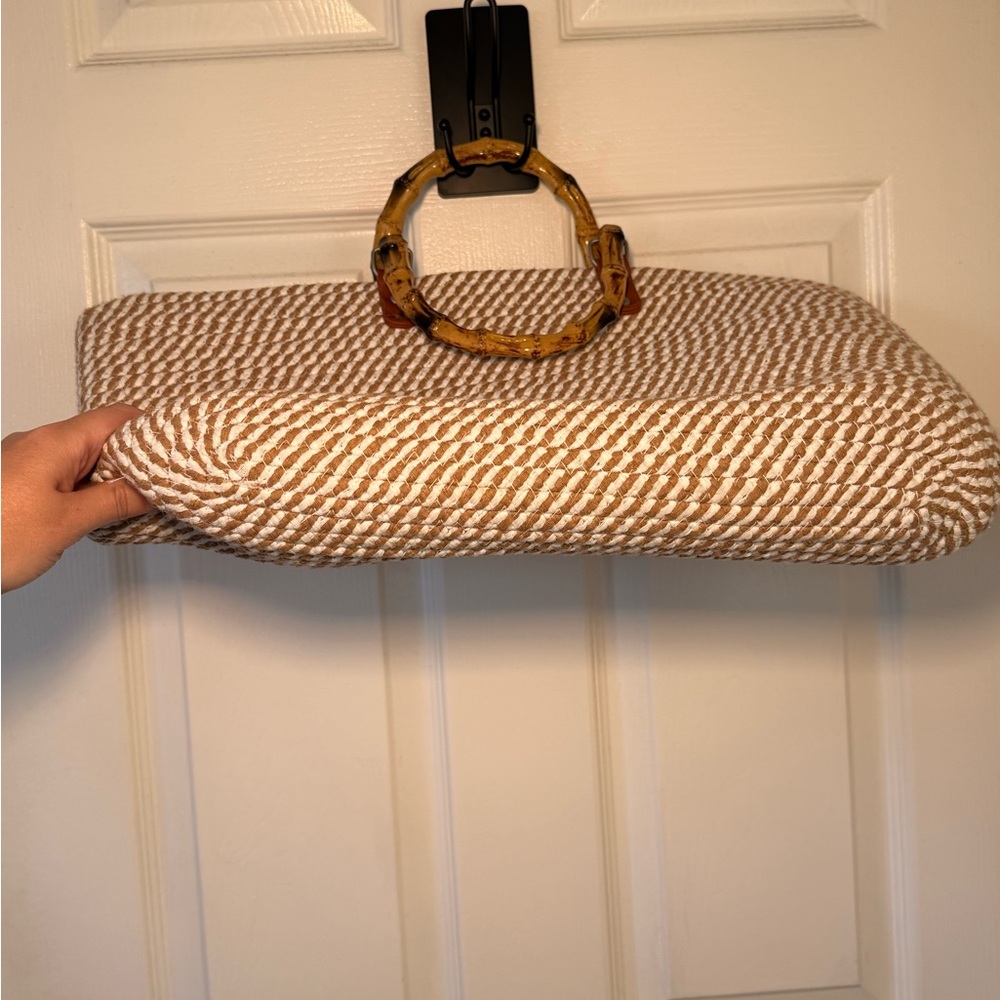 French Connection Tan and White Tote Bag - Picture 7 of 7